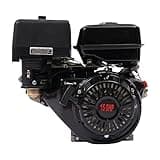 15HP 4-Stroke Gas Engine, 420CC OHV Horizontal Shaft Single Cylinder Go Kart Engine Recoil/Manually Starting Motor with Silencer for Compressor, Lawnmower, Garden Tool Motor 9.7KW 3600RPM