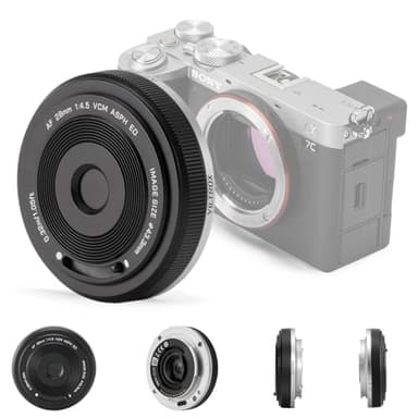 VILTROX 28mm F4.5 E-Mount Ultra-Thin Pancake Lens Auto Focus 28 mm f/4.5 FE Chips-Size Full Frame Wide Angle Lens for Sony a7 a7R a7S a7C a7RII a7SII a7SIII a7III a7RIII a7IV a7RIV a9 a9II