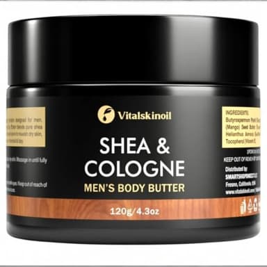 Body Butter for Men - Shea and Cologne Scented Body Cream for all Skin Types