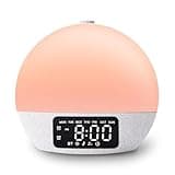 Geuuap Sunrise Alarm Clock White Noise Sound Machine with 25 Soothing Sounds, 17 Night Lights, Bluetooth Speaker Wake Up Light Alarm Clock for Bedrooms, Heavy Sleepers, Baby, Kids
