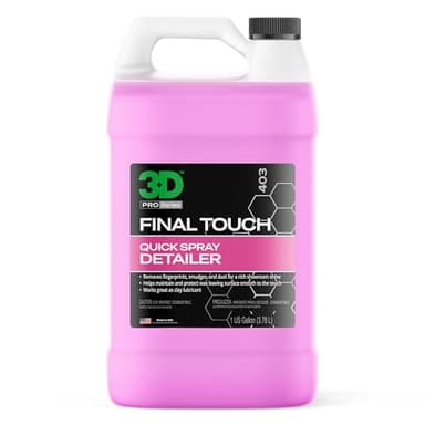 3D Final Touch Quick Detail Spray - Easy Spray On, Wipe Off Showroom Shine 1 Gallon