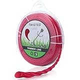 Hipa .105” 1-Pound by 262-foot Trimmer Line Round Twist,Commercial 2.7 mm/105-Inch String Trimmer Line,Weed Eater String 105,Red,SOAK for 24H Before Using