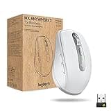Logitech MX Anywhere 3 for Business – Wireless Mouse, Compact, Ultrafast, Any Surface Tracking, Rechargeable, Logi Bolt Technology, Bluetooth, Windows/Mac/iPad OS - Pale Gray