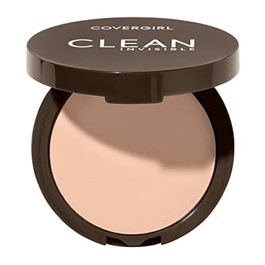 Covergirl Clean Invisible Pressed Powder, Lightweight, Breathable, Vegan Formula, Creamy Natural 120, 0.38oz