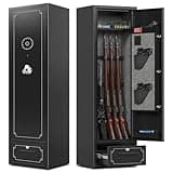 KAER 5-6 Gun Safe,Gun Safes for Rifle and Pistols,Gun Cabinets,Rifle Safe,Gun Safes for Rifle and Shotguns,Gun Safes & Cabinets with Drawer,Indoor Gun Rack,Removable Shelf (L)