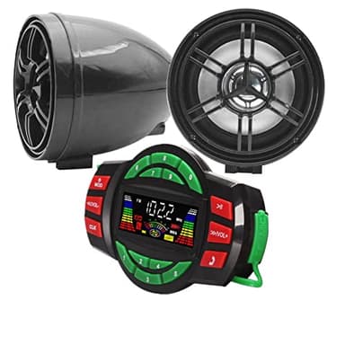 XYC UTV ATV Bluetooth Amplifier Sound System Hand-Free Speakers FM USB Audio System Stereo 3 Inch Speakers 12V Motorcycle Waterproof Audio FM Radio Stereo Speaker