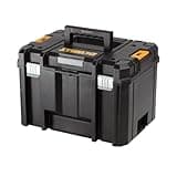 DEWALT TSTAK Tool Box, Extra Large Design, Removable Tray for Easy Access to Tools, Water and Debris Resistant (DWST17806)