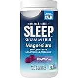 Natural Vitality SLEEP Gummies, Magnesium Supplement With Melatonin and L-Theanine, Vegan, Gluten Free, Helps the Body Ease Into Sleep, Blueberry Pomegranate 120 Count