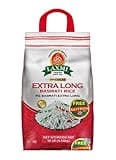 Laxmi Brand, Extra Long Grain Basmati Rice, Free Saffron Included, Made Pure, Made Fresh, Tradition of Quality Since 1972, House of Spices, Product of India (10lb)