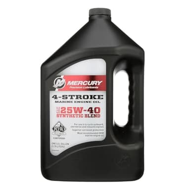Mercury 25W-40 4-Stroke Synthetic Blend Marine Engine Oil, 1 Gallon - 8M0078630