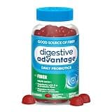 Digestive Advantage Prebiotic Fiber Supplement with Probiotics for Women & Men Digestive Health, Fiber Gummies for Adults Regularity and Gut Health, 60ct Strawberry Flavor