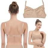 iMucci Clear Strap Bra Professional Dance Bra NO Sponge Invisible Ballet Bra