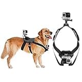 Dog Harness for Gopro, Soft and Adjustable Dog Harness Mount for Large, Medium and Small Dogs Can Be Used for Chest and Back Fixation Suitable for GOPRO