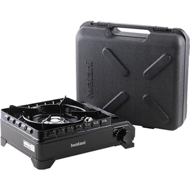 Iwatani CB-ODX-1-BK Cassette Fu Cassette Stove, Tough Maru, Black