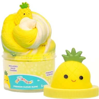 Original Squishmallows Maui Premium Cloud Slime - Limited Release, Pineapple Scent, 8 oz. Jar