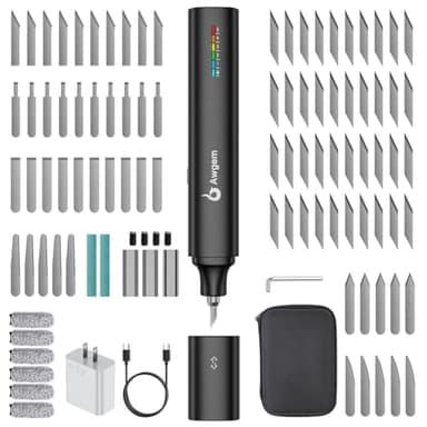 45W Ultrasonic Cutter Knife,2in1 Ultrasonic Cutter & Polisher(AC Charger-No Battery),40KHz Vibration,5 Cutting Powers,For 3D Printing, Woodworking, Prototyping,Model Mods & DIY