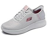 Skechers Women's Skech-lite Pro Resistant Bungee Exdown Hands Free Slip-ins Health Care Professional Shoe, Gry, 7