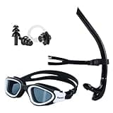 Swim Snorkel for Lap Swimming Set,No loud gurgling noise No hurt forehead No slip front swimming Snorkeling Training for adult/kid/youth,swimmer snorkle center Mount snorkel tube One-Way Purge Valve