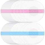 60 Packs Shower Waterproof Patch Freestyle Transparent Adhesive Patches Waterproof Sensor Covers Precut Clear Protection Stickers Clear CGM Overpatch Tape Without Hole, Blue and Pink