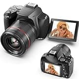 64MP Digital Camera for Photography,12 x Optical Zoom Bridge with Macro,4K vlogging for YouTube,Auto Focus,Straps,2 battries and 32 SD Card