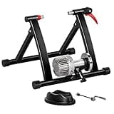 Yaheetech Fluid Bike Trainer Stand-Indoor Bicycle Training Stand for Mountain & Road Bike-Portable Foldable Cycling Training Stand w/Fluid Flywheel,Quick-Release,Riser Block & Noise Reduction
