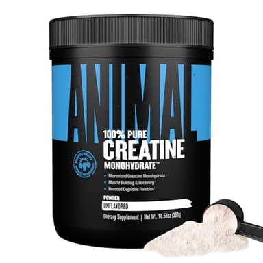 Animal Creatine Monohydrate Powder — Micronized for Muscle Recovery, Cellular Energy, and Daily Wellness — for Men and Women — Unflavored 300g