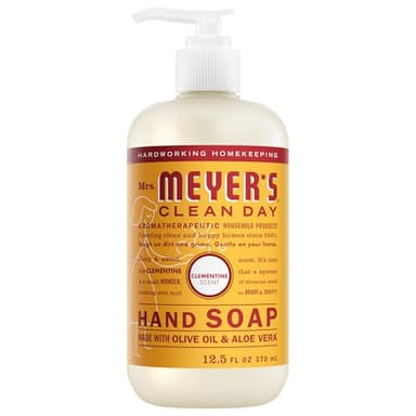 MRS. MEYER'S CLEAN DAY Hand Soap, Clementine Scent, 16 Fl Oz Bottle