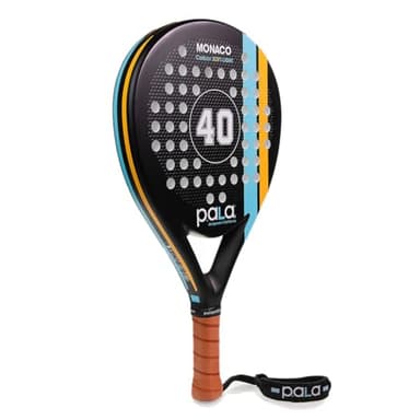 P.ala Monaco 355g Control Carbon Padel Racket – 100% Carbon Fiber Frame, Medium Balance, EVA Memory Core, 3D Precision Texture, Designed in California