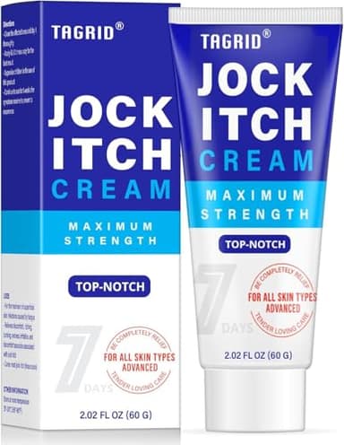 Jock Itch Cream: Extra Strength Jock Itch Treatment for Men and Women - Yeast Infection Treatment for Groin Inner Thighs - Yeast Infection Cream for Itchy Balls - Relief for Itchy Skin - 2.02 OZ