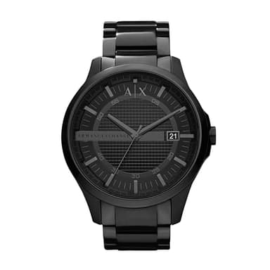 A|X Armani Exchange Men's Watch, Three-Hand Black Stainless Steel Watch for Men