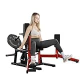Mikolo Hip Abductor Machine, Abductor Adductor Machine Plate-Loaded, Inner and Outer Thigh Machine with 6 Levels Gear System, Glute Machines Home Gym Thigh Master