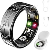 Smart Ring Fitness Tracker Sleep Tracking Heart Rate Monitor Pedometer, Waterproof Activity Tracker Fitness Ring Steps Counter, Gesture Controls for Short Video, 8 Days Battery Life, Black, #9