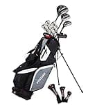 Precise M5 Golf Clubs Set for Men | Lighweight Graphite & True Temper Stainless Steel Shafts w/Precise Alignment Putter & Stand Bag | Left/Right Hand Options & Regular/Tall Complete Golf Club Sets