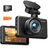iZEEKER 2.5K Dash Cam, 1440P QHD Car Camera with Free 32GB Card, 3" IPS Display, Night Vision, WDR, 170°Wide Angle, Loop Recording, G-Sensor Emergency Recording, 24H Parking Mode, Type C