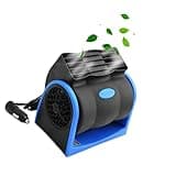 KAGOR 12V Car Dash Fan, No Leaf Quiet Cooling, Powerful RV Ventilation, Squirrel Cage, 2 Speed Electric Air Conditioner with Cigarette Lighter Plug for Auto SUV Vehicle Van
