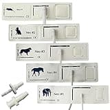 5 Pcs Veterinary Animal Blood Pressure Cuff,5 Different Sizes Disposable Pet Sphygmomanometer Cuff Accessories - Fit Most Veterinary Monitor with 2 Kinds of Interfaces (Mix)
