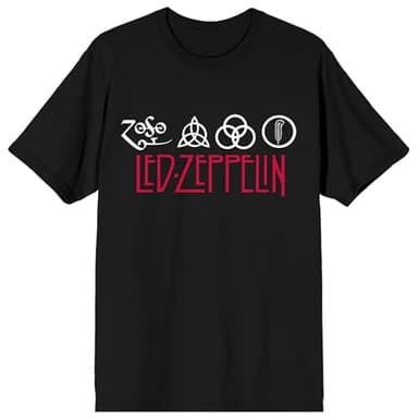 Led Zeppelin Icon Men's Black Short Sleeve Tee-L