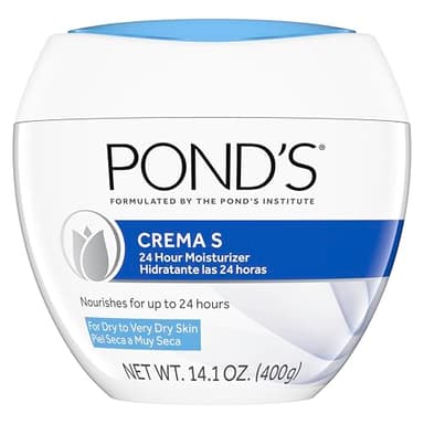 Pond's Nourishing Moisturizing Cream, Crema S, Fragrance Free, Ivory, 14.1 Oz