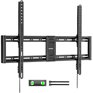 monTEK Heavy Duty Fixed TV Wall Mount for 43–100 Inch TVs up to 200 lbs, 1.2" Ultra Slim Low Profile Wall Mount Bracket, Max VESA 800x600mm, Fits 16"/18"/24"/32" Wood Studs, Secure Space-Saving Design