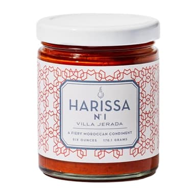 Villa Jerada, Harissa, 6 oz, Fiery Moroccan Hot Sauce with Preserved Lemon, The Perfect Amount of Savory, Tang, and Spice to Any Meal (HARISSA - 1 JAR)