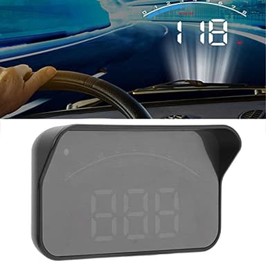 Car HUD Head Up Projector, Universal Car High Definition,Car Universal, Speed, Engine RPM,OBD HUD Windshield Projector Overspeed Security Alarm,OverSpeed Warning for All OBDII
