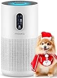 Air Purifiers for Home Large Room up to 1500 ft², MOOKA HEPA Air Purifier for Home Pets Hair in Bedroom with Aromatherapy, Air Filter Cleaner for Dorm, Pets, Office, 20dB, Night Light, B-D03, White
