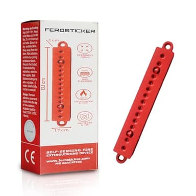 FEROSTICKER Small Automatic Fire Extinguisher – Non-Toxic, Compact & Maintenance-Free Household Fire Protection for Electric Boxes, Solar Generators, Vehicles, Lithium Batteries, Ship Cabins.