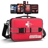 Advanced Comprehensive First Aid Kit with Well Organized Labelled Compartments Removable MOLLE System First Aid Trauma Kits for Car, Home,Camping, Office and etc.-401 Piece