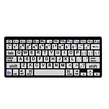 HXMJ-Large Print Mini Bluetooth Keyboard Compatible with iPad,iPhone,iPod,MacBook for Seniors and Visually Impaired Low Vision Individuals-White