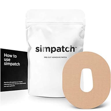 SIMPATCH – Dexcom G6 Adhesive Patch (25-Pack) – Waterproof Adhesive, CGM Patches (Beige)