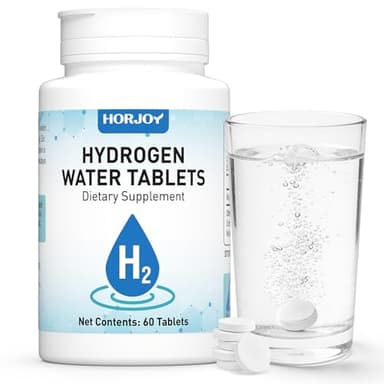 Hydrogen Water Tablets with Magnesium, Up to 12 PPM Molecular Hydrogen Tablets for Drinking Water, Support Oxidative Balance & Energy Metabolism (60 Counts, Unflavored)