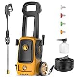 Electric Pressure Washer, Power Washer with 4 Quick Connect Nozzles, High Pressure Cleaning Machine with Foam Cannon, 36 FT Hose and 20 FT Power Cord for Cars Fence Deck Patio and Home Cleaning