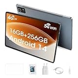 CWOWDEFU Tablet with SIM Card Slot,10-inch Tablet Android 14,4G LTE Tablet and Phone (Make Calls),16GB RAM,256GB ROM (TF up to 1 TB),GSM Unlocked,Phablet,6000 mAh,GPS,Octa-Core(Grey)