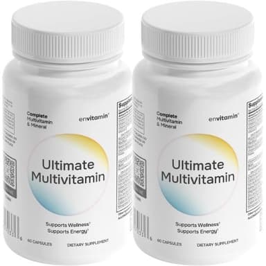 envitamin Ultimate Multivitamin Multimineral and Superfood with 42 Fruit and Vegetable Blend, 60 Count (Ultimate 2 Pack)